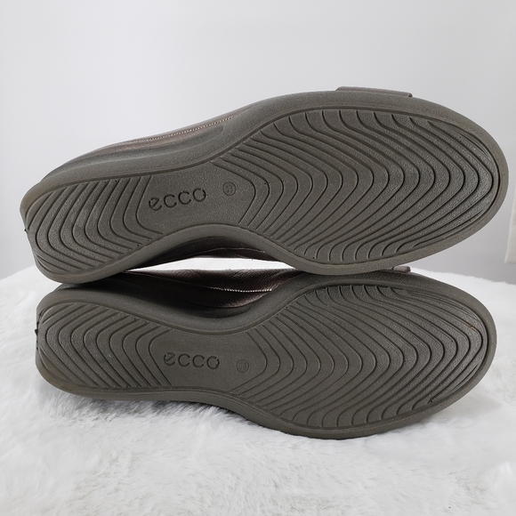 Ecco Gold Ballet Flats Loafers Career Women's 7.5 - Picture 6 of 7